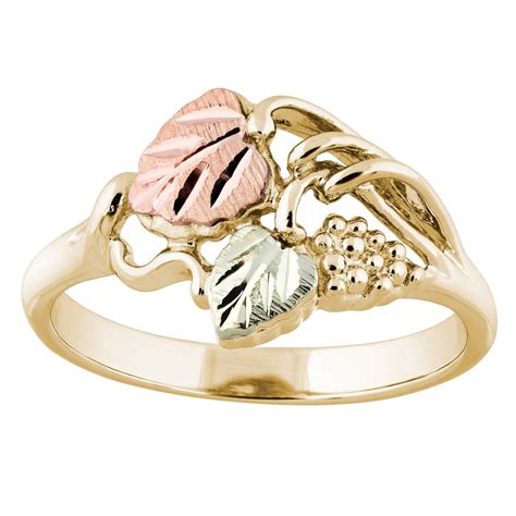 Black Hills Gold Ladies&39; Round CZ Heart Promise Ring in 10K Yellow Gold - G SD1809AP. . Black hills gold ring vintage
